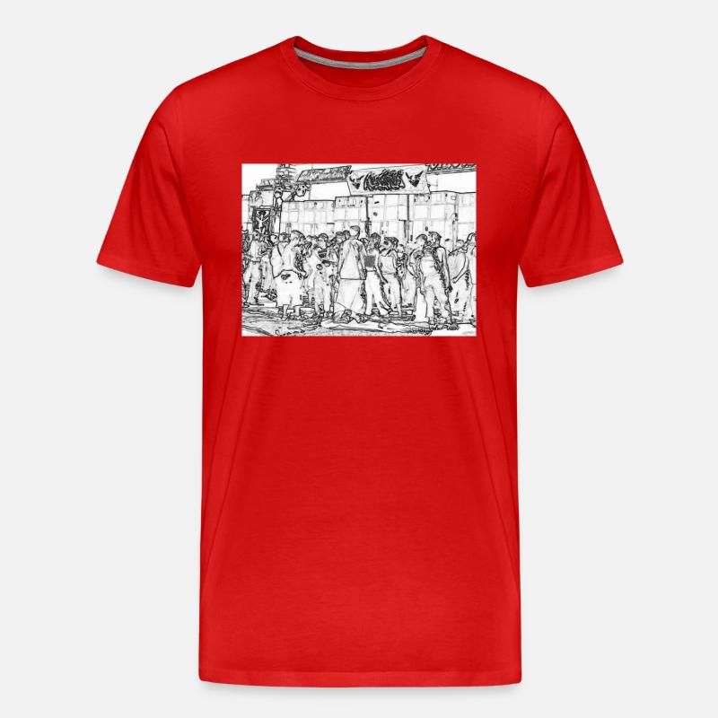 Soundsystem 2 - Männer Premium Bio T-Shirt - Rot