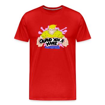 Quand yen a marre - T-shirt bio Premium Homme - rouge - Devant - Damien (186cm)