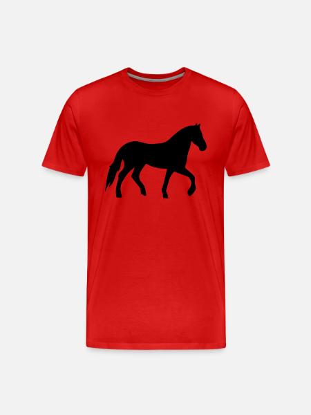 horse - T-shirt bio Premium Homme - rouge