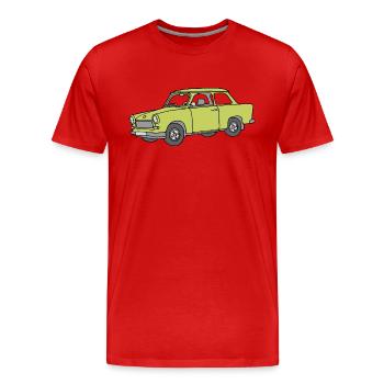 Trabi,  (vert de Bali) - T-shirt bio Premium Homme - rouge - Devant - Damien (186cm)