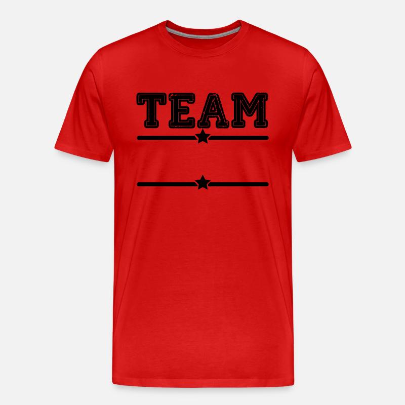team - Männer Premium Bio T-Shirt - Rot