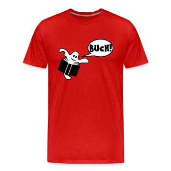 Buch - Männer Premium Bio T-Shirt - Rot - Vorne - Damien (186cm)