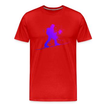 Ski Tour Ski Touring Skiing Tour Herren Ski Mounta - Männer Premium Bio T-Shirt - Rot - Vorne - Damien (186cm)