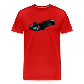 Formule Racing Car Mer - T-shirt bio Premium Homme - rouge - Devant - Damien (186cm)