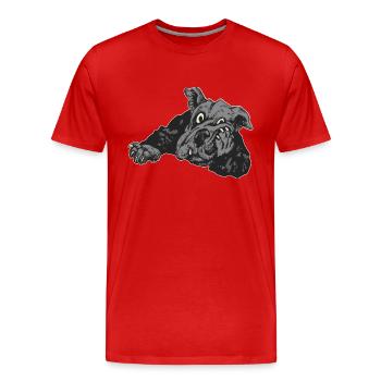 Hund - Männer Premium Bio T-Shirt - Rot - Vorne - Damien (186cm)