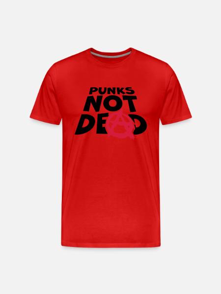 punks not dead quote - Men's Premium Organic T-Shirt - red