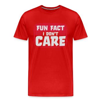 Je me fiche des faits - T-shirt bio Premium Homme - rouge - Devant - Damien (186cm)