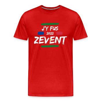 J'y fus ZEVENT 2022 - Edition spéciale - T-shirt bio Premium Homme - rouge - Devant - Damien (186cm)