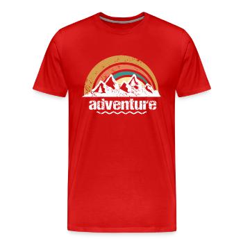 Aventure - T-shirt bio Premium Homme - rouge - Devant - Damien (186cm)