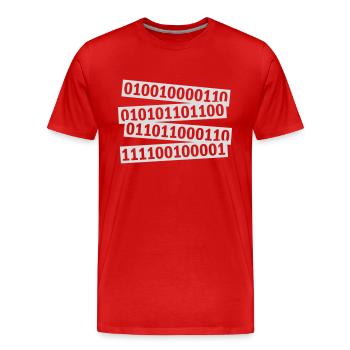 Binär Code Programm Sprache - Männer Premium Bio T-Shirt - Rot - Vorne - Damien (186cm)
