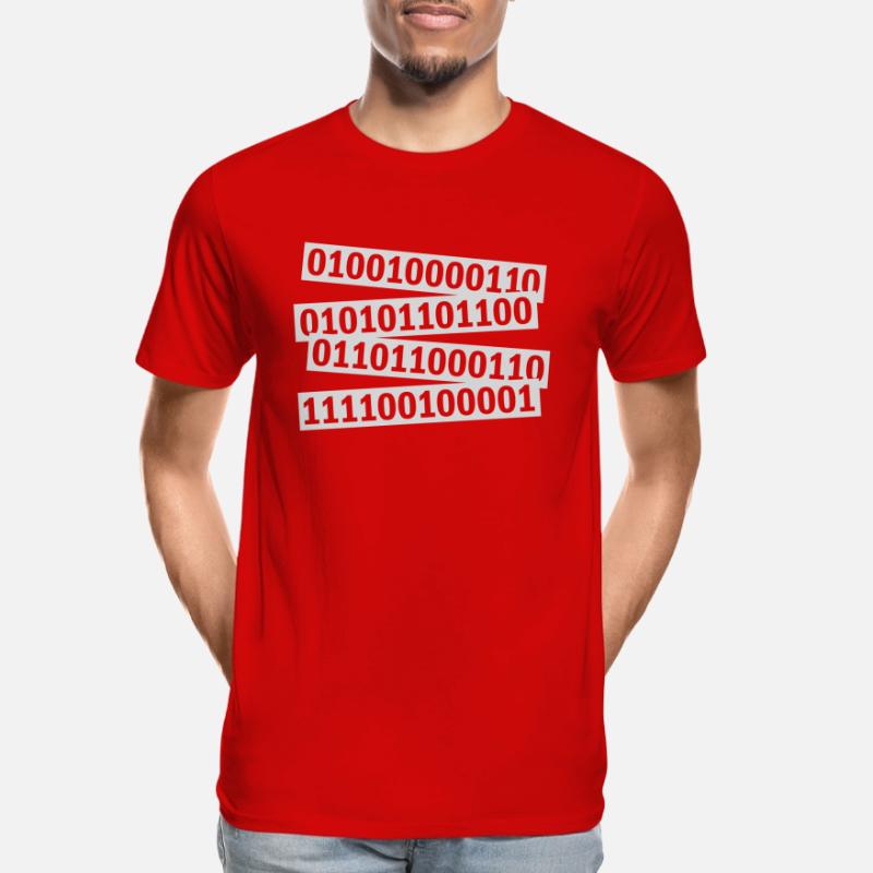 Binary Code Program Language Men's Premium Organic T-Shirt