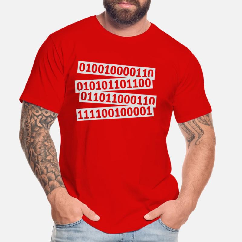 Binary Code Program Language Men's Premium Organic T-Shirt