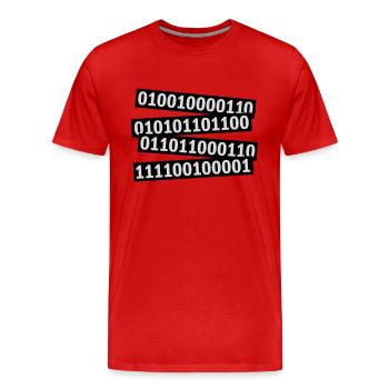 Binär Code Programm Sprache - Männer Premium Bio T-Shirt - Rot - Vorne - Damien (186cm)