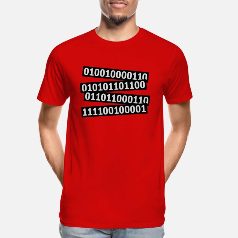 Binär Code Programm Sprache Männer Premium Bio T-Shirt