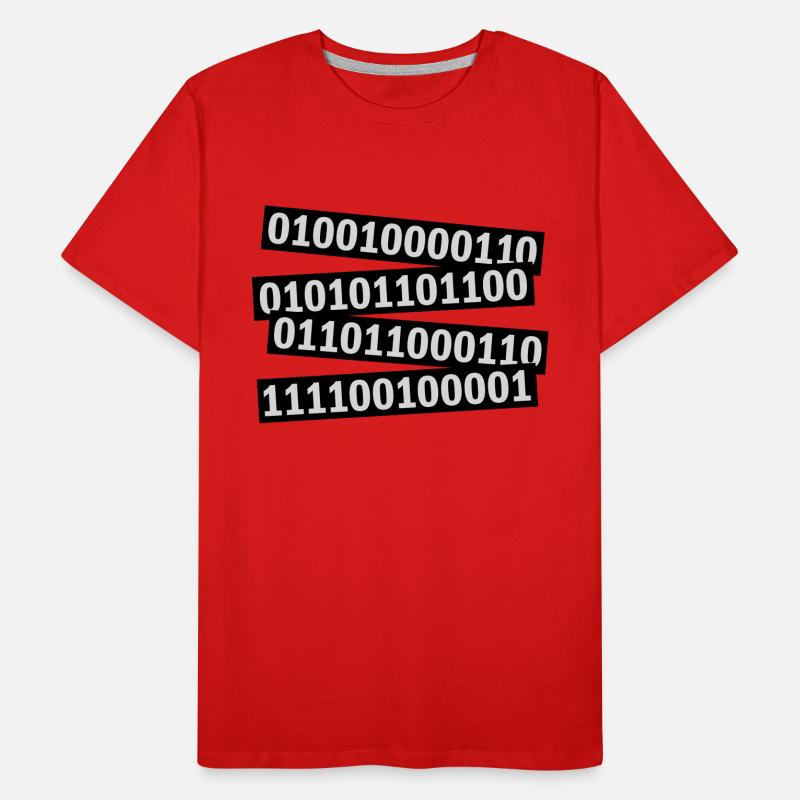 Binär Code Programm Sprache Männer Premium Bio T-Shirt
