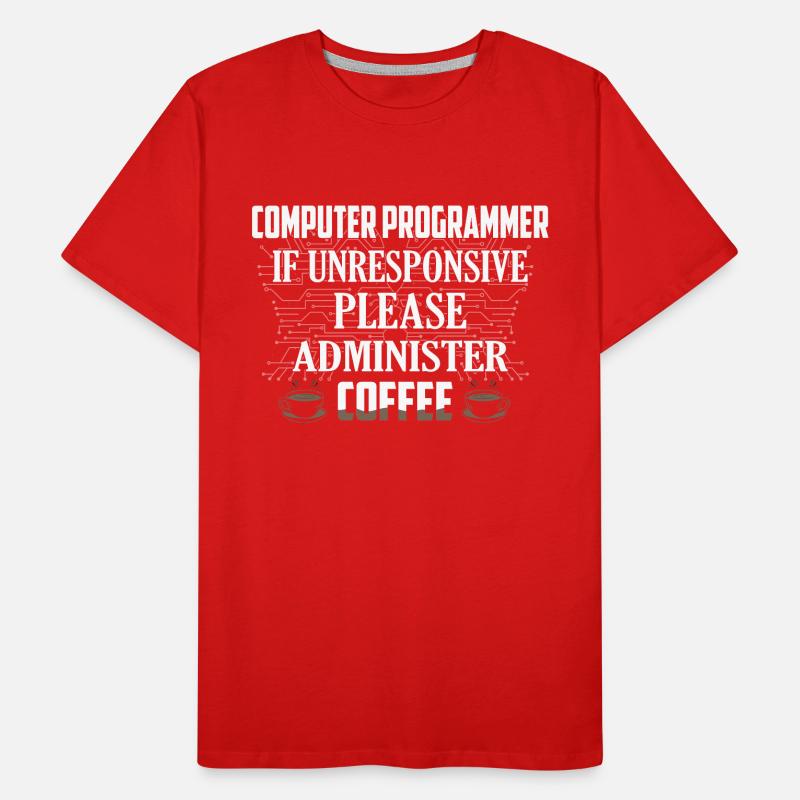Computer Programmer Coding Software Männer Premium Bio T-Shirt