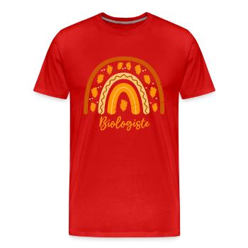 Elue meilleure biologiste | Idée Cadeau biologiste - T-shirt bio Premium Homme - rouge - Devant - Damien (186cm)