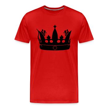 Krone Symbol König und Königin Liebe Vektor 4 - Männer Premium Bio T-Shirt - Rot - Vorne - Damien (186cm)