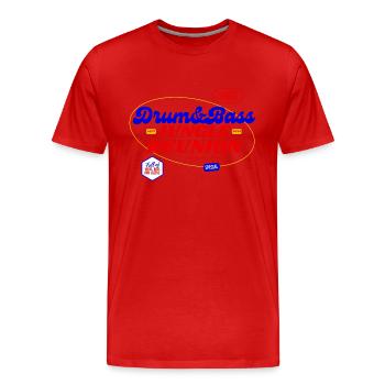 DnB Jungle Reunion - Men's Premium Organic T-Shirt - red - Front - Damien (186cm)