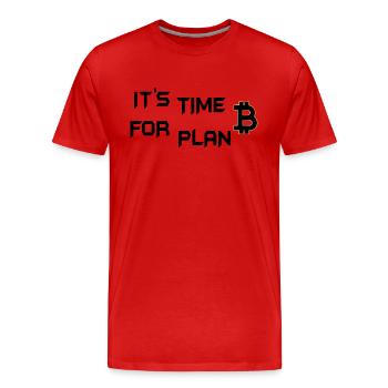 Bitcoin Trading Crypto Stocks - T-shirt bio Premium Homme - rouge - Devant - Damien (186cm)