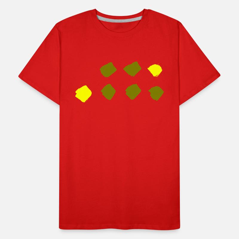 Plaid Pattern - Dots Pattern Men's Premium Organic T-Shirt