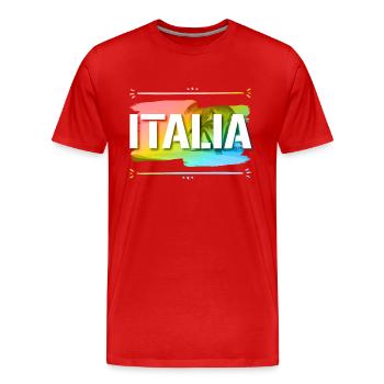 Italia - Männer Premium Bio T-Shirt - Rot - Vorne - Damien (186cm)