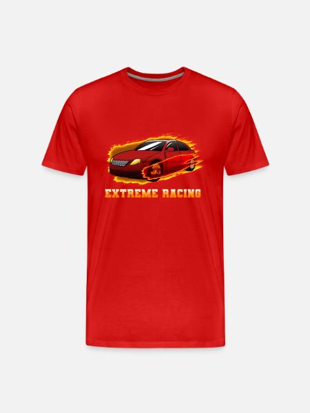 Ekstreme racerkørere - Herre Premium T-shirt økologisk - rød