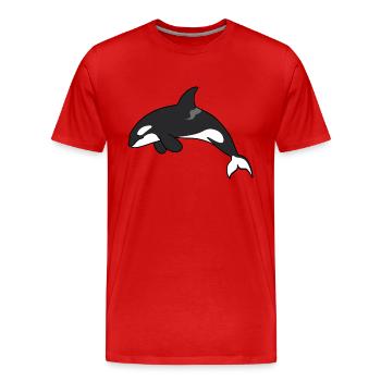 Meerestiere - Männer Premium Bio T-Shirt - Rot - Vorne - Damien (186cm)