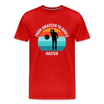 Boule Petanque Boccia Boules - Men's Premium Organic T-Shirt - red - Front - Damien (186cm)