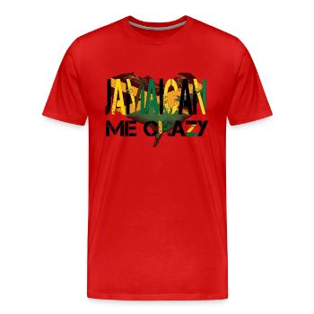 JAMAÏQUE - T-shirt bio Premium Homme - rouge - Devant - Damien (186cm)