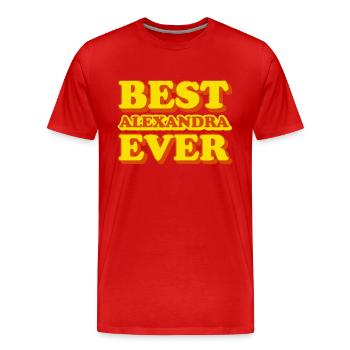 Alexandra Vorname Lustiges Geschenk - Männer Premium Bio T-Shirt - Rot - Vorne - Damien (186cm)