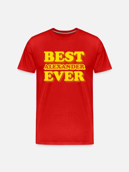 Alexander First name Funny gift - Men's Premium Organic T-Shirt - red