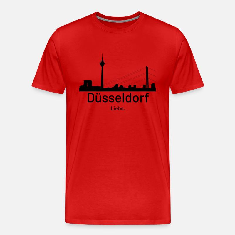 Düsseldorf. Liebs. - Männer Premium Bio T-Shirt - Rot