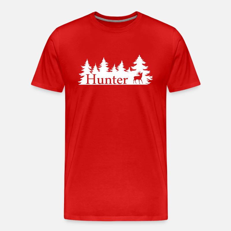 Hunter - Männer Premium Bio T-Shirt - Rot