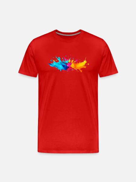 Explosion de Peinture - T-shirt bio Premium Homme - rouge