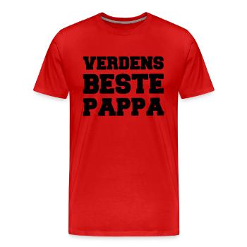 le meilleur père du monde - T-shirt bio Premium Homme - rouge - Devant - Damien (186cm)