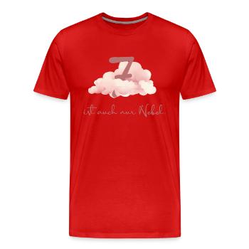 Wolke 7 - Männer Premium Bio T-Shirt - Rot - Vorne - Damien (186cm)