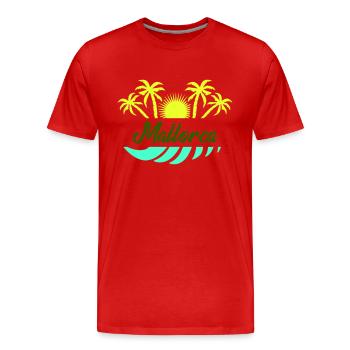 Majorque - T-shirt bio Premium Homme - rouge - Devant - Damien (186cm)