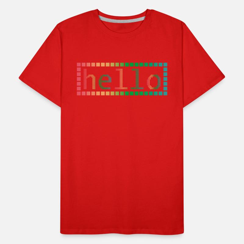 Bonjour dans Pixels T-shirt bio Premium Homme