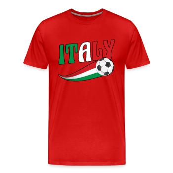 Italie Italien Italien Italie - T-shirt bio Premium Homme - rouge - Devant - Damien (186cm)