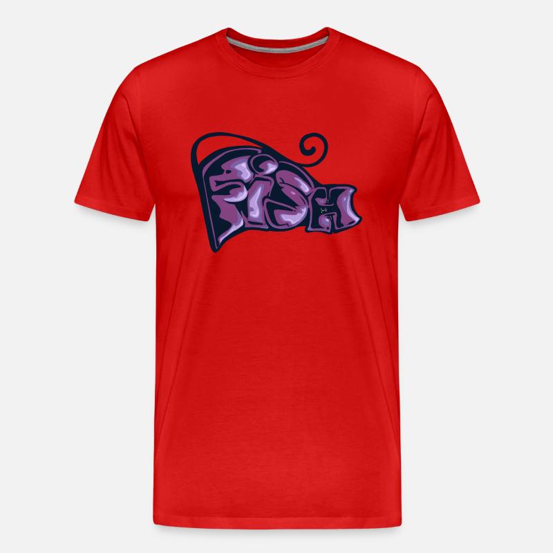 Graff Katze - Männer Premium Bio T-Shirt - Rot