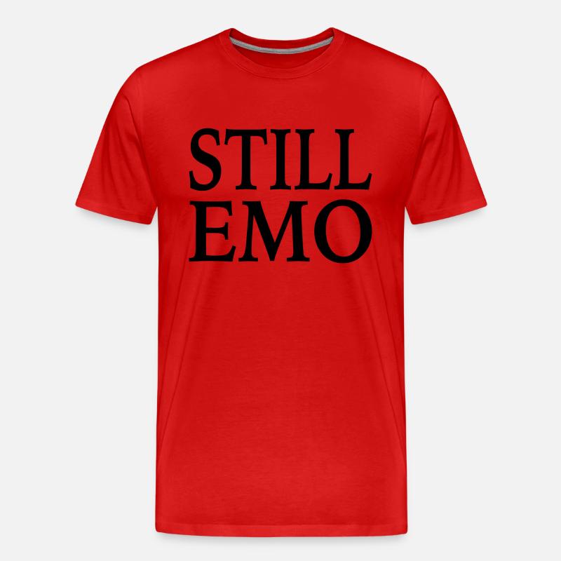 Still Emo Spruch Gothic - Männer Premium Bio T-Shirt - Rot