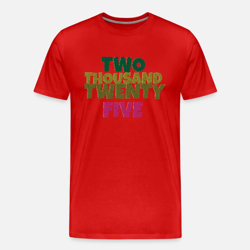 two thousand twenty five - Männer Premium Bio T-Shirt - Rot
