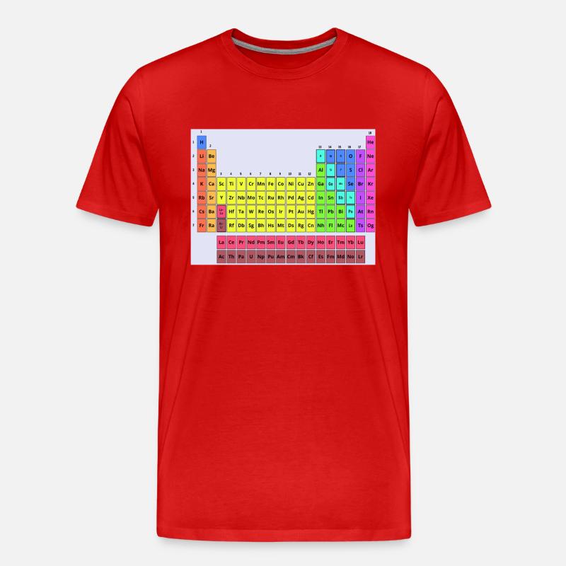 Periodic table - Men's Premium Organic T-Shirt - red