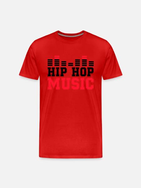 hip hop music - Männer Premium Bio T-Shirt - Rot