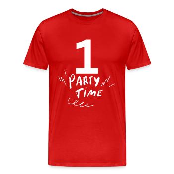 1 - Männer Premium Bio T-Shirt - Rot - Vorne - Damien (186cm)