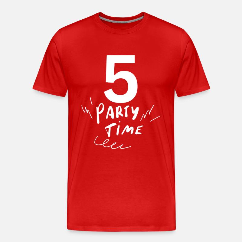 5 - Männer Premium Bio T-Shirt - Rot