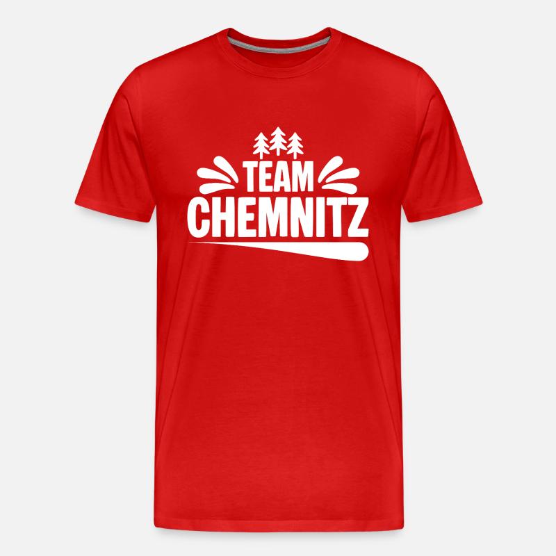 Team Chemnitz - Männer Premium Bio T-Shirt - Rot