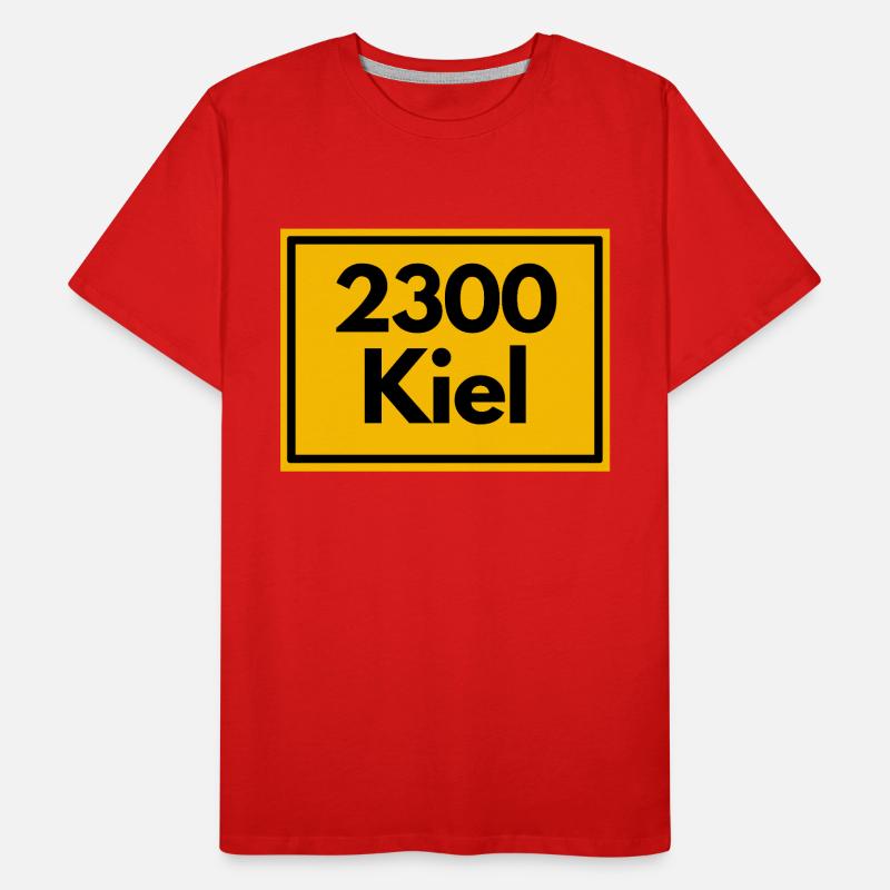 Panneau de lieu - puis rétro ancien code postal 2300 Kiel T-shirt bio Premium Homme