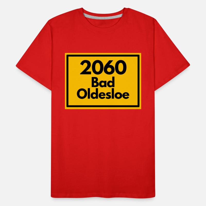Town sign - then old zip code 2060 BAD OLDESLOE Men's Premium Organic T-Shirt